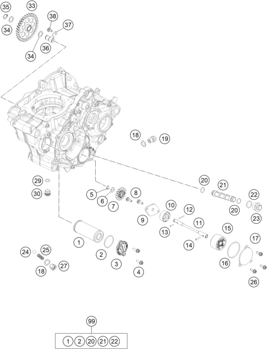 Explosionsgrafik SCHMIERSYSTEM
