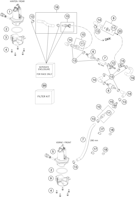 Explosionsgrafik KRAFTSTOFFPUMPE