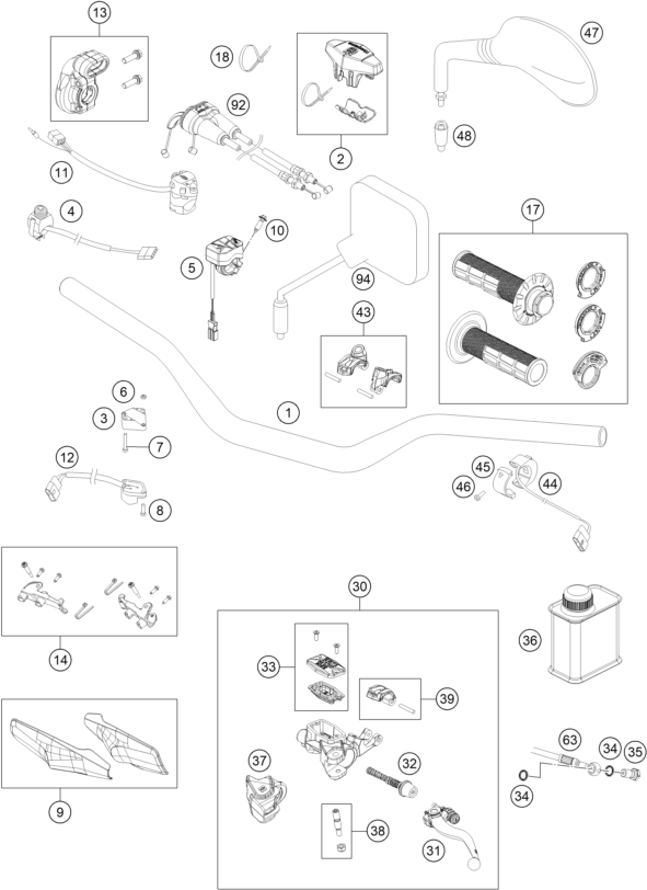 Explosionsgrafik LENKER, ARMATUREN