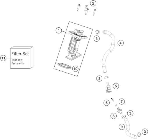 Explosionsgrafik KRAFTSTOFFPUMPE