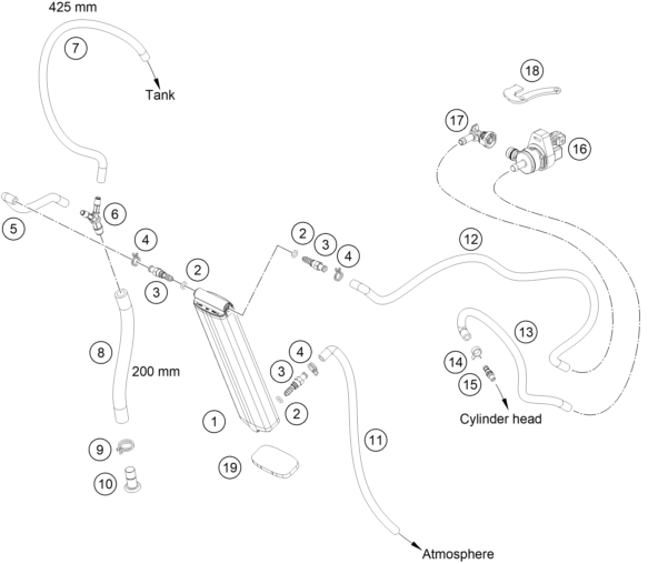 Explosionsgrafik AKTIVKOHLEFILTER