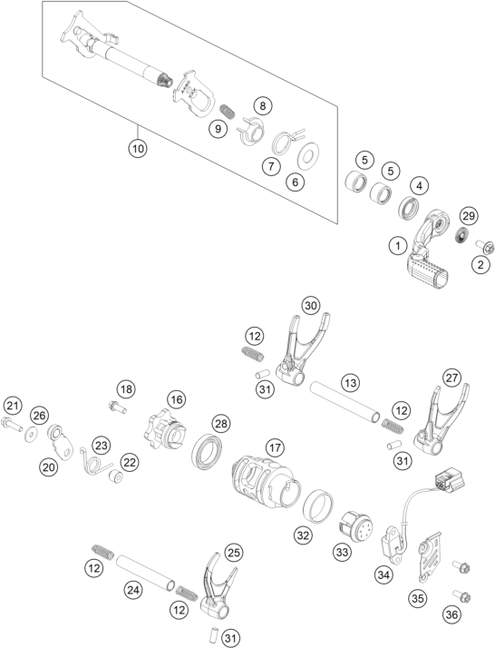 Explosionsgrafik SCHALTUNG