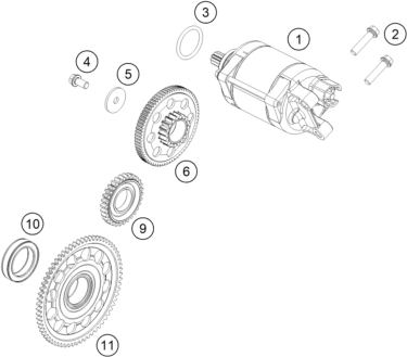 Explosionsgrafik ELEKTROSTARTER