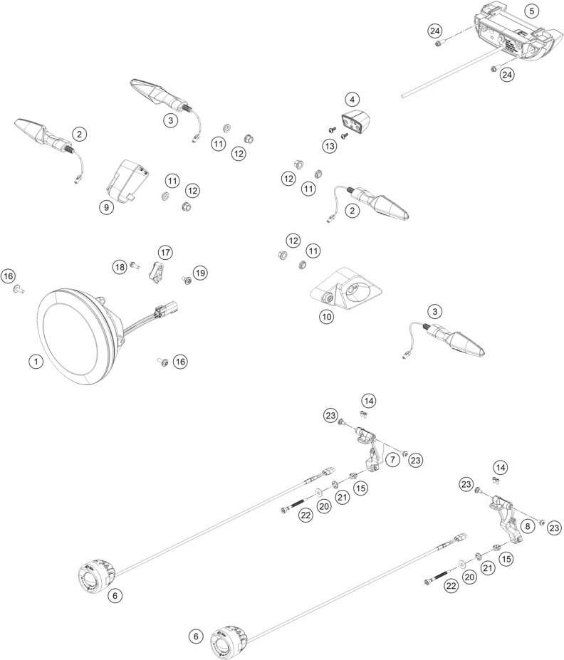 Explosionsgrafik LICHTANLAGE