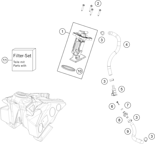 Explosionsgrafik KRAFTSTOFFPUMPE