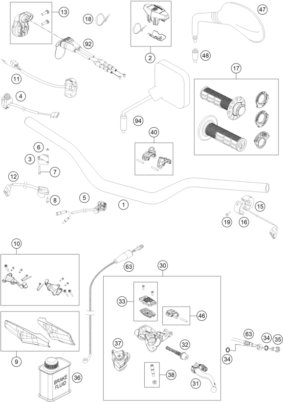 Explosionsgrafik LENKER, ARMATUREN