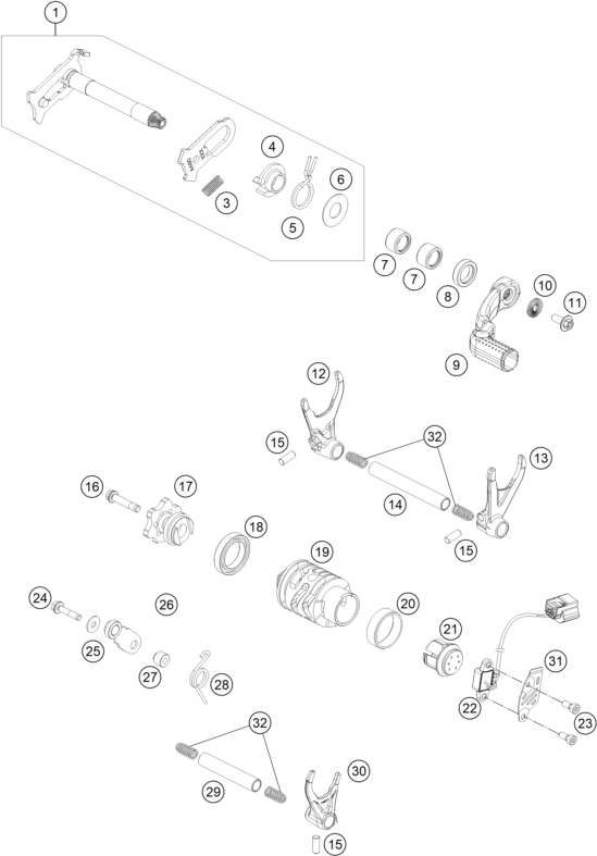 Explosionsgrafik SCHALTUNG