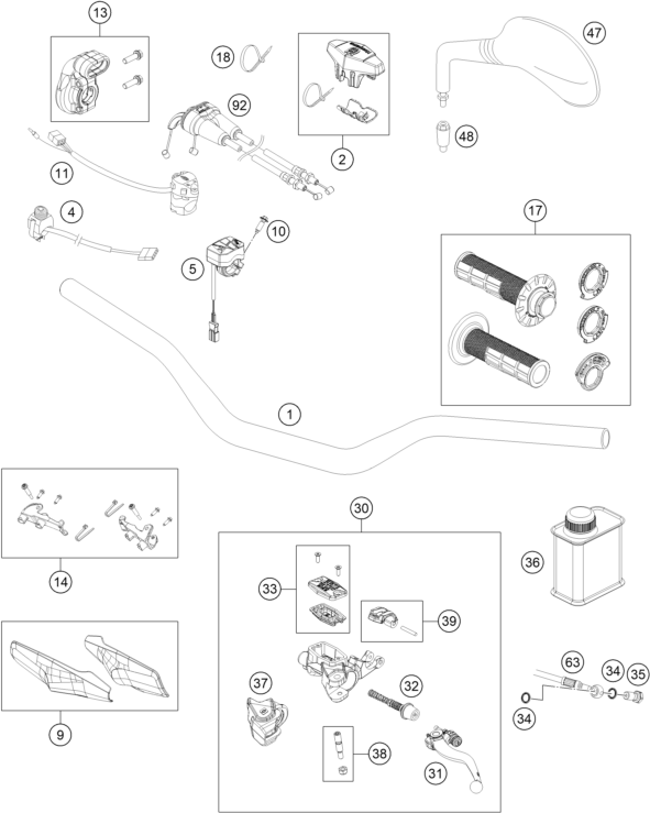 Explosionsgrafik LENKER, ARMATUREN