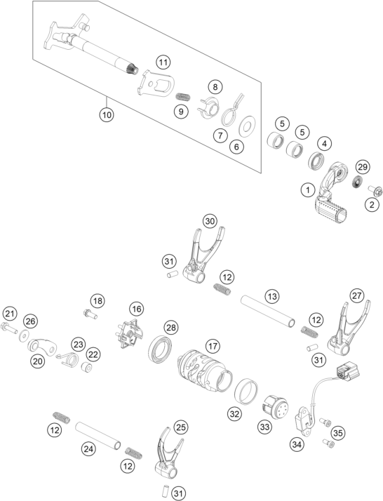 Explosionsgrafik SCHALTUNG