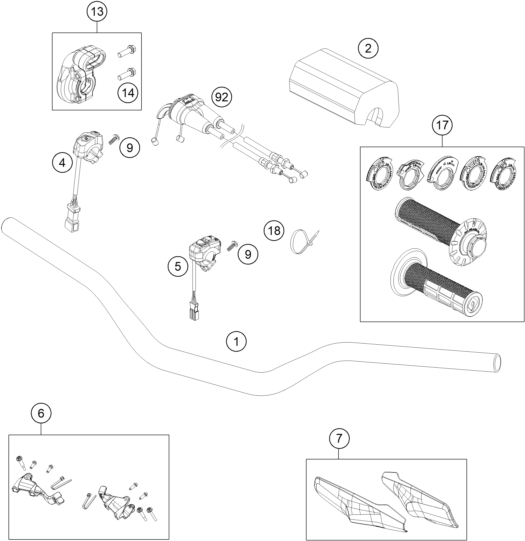 Explosionsgrafik LENKER, ARMATUREN