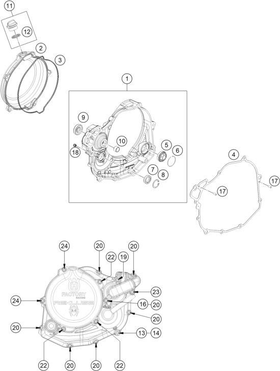 Explosionsgrafik KUPPLUNGSDECKEL
