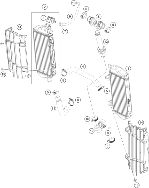 Explosionsgrafik KÜHLSYSTEM