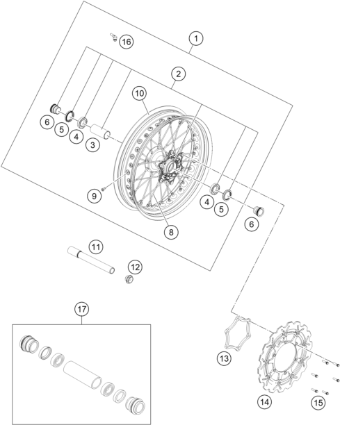 Explosionsgrafik VORDERRAD