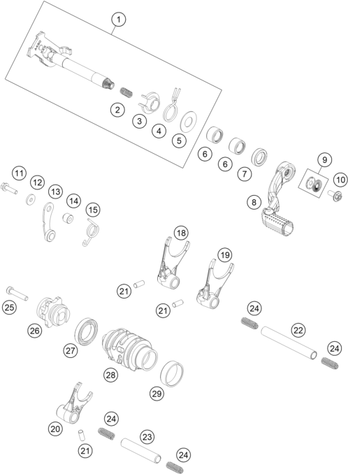 Explosionsgrafik SCHALTUNG