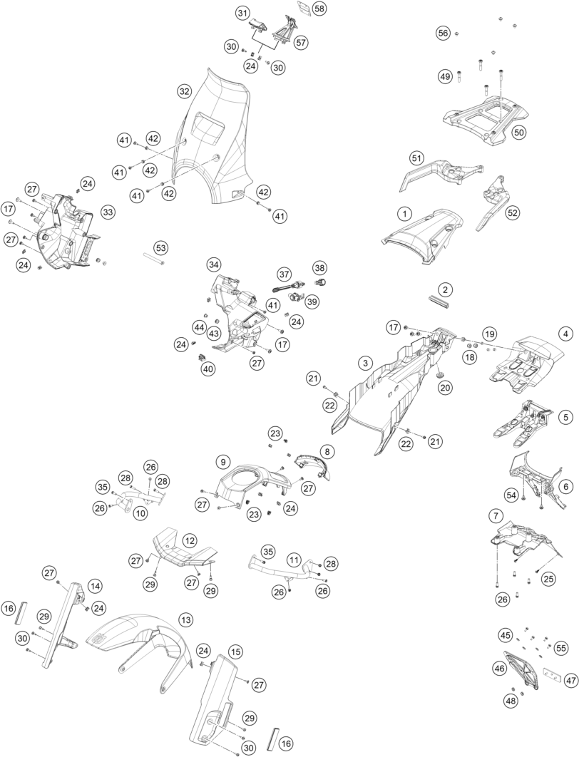 Explosionsgrafik MASKE, KOTFLÜGEL