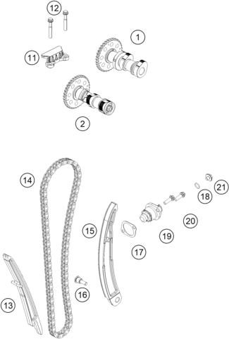 Explosionsgrafik STEUERTRIEB