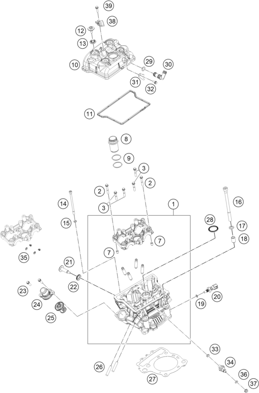 Explosionsgrafik ZYLINDERKOPF