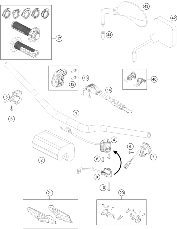 Explosionsgrafik LENKER, ARMATUREN