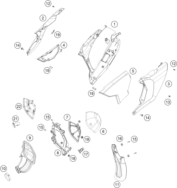 Explosionsgrafik LUFTFILTER