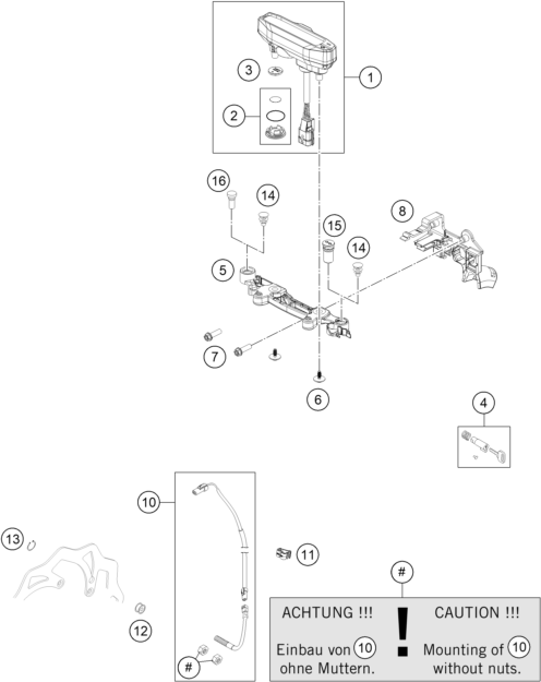 Explosionsgrafik INSTRUMENTE / SCHLOSSSYSTEM