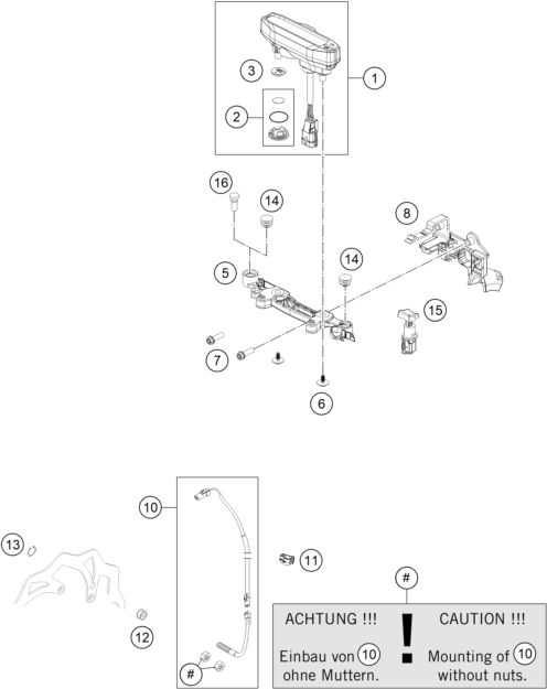 Explosionsgrafik INSTRUMENTE / SCHLOSSSYSTEM