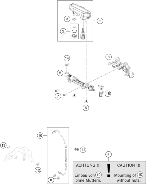 Explosionsgrafik INSTRUMENTE / SCHLOSSSYSTEM