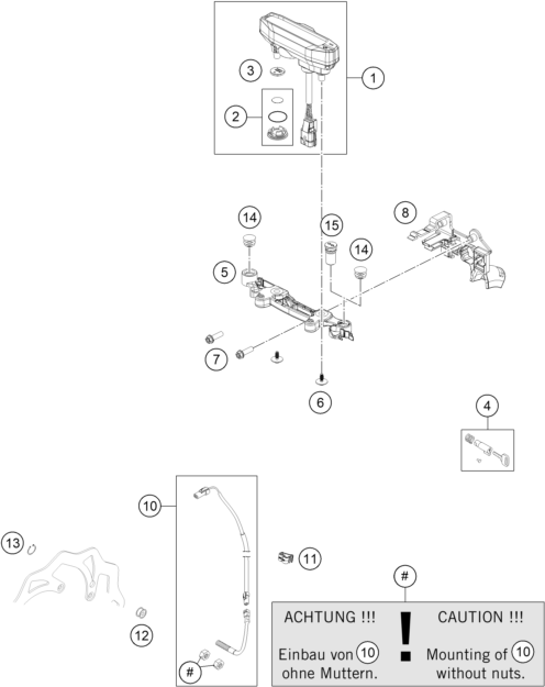 Explosionsgrafik INSTRUMENTE / SCHLOSSSYSTEM
