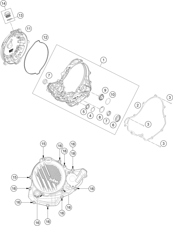 Explosionsgrafik KUPPLUNGSDECKEL
