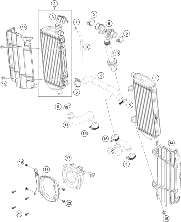Explosionsgrafik KÜHLSYSTEM