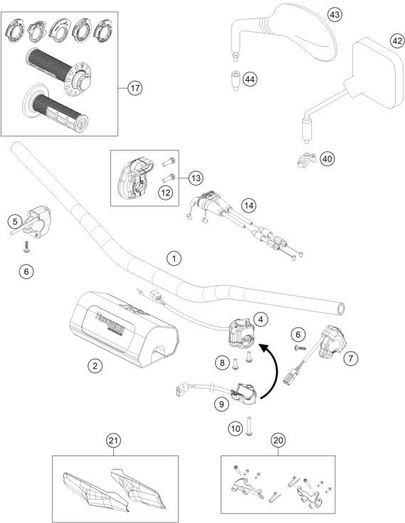 Explosionsgrafik LENKER, ARMATUREN