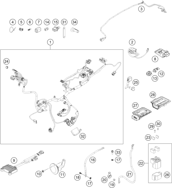 Explosionsgrafik KABELSTRANG