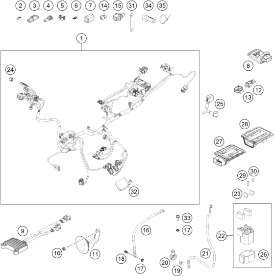 Explosionsgrafik KABELSTRANG
