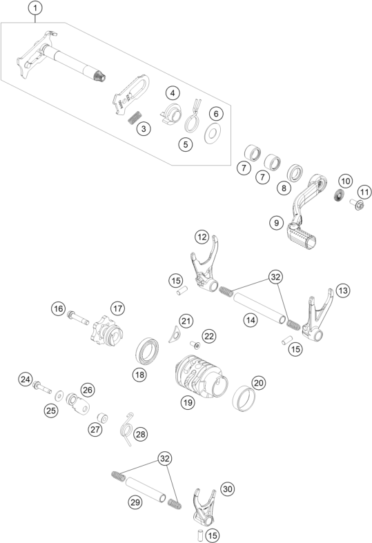 Explosionsgrafik SCHALTUNG