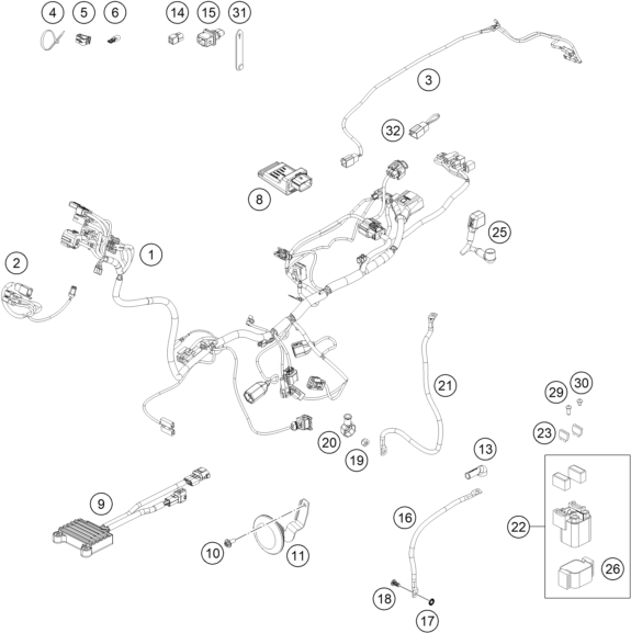 Explosionsgrafik KABELSTRANG