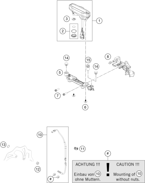 Explosionsgrafik INSTRUMENTE / SCHLOSSSYSTEM