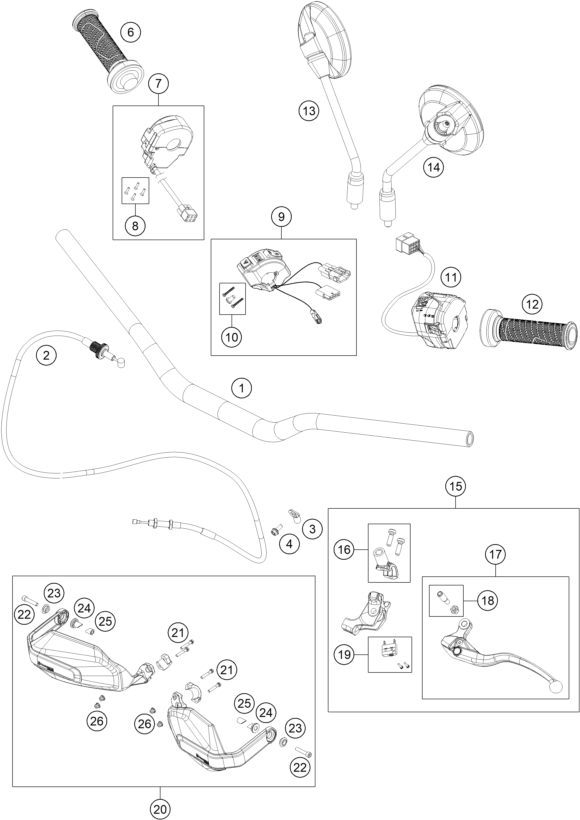 Explosionsgrafik LENKER, ARMATUREN