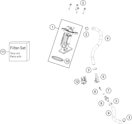Explosionsgrafik KRAFTSTOFFPUMPE