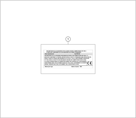 Explosionsgrafik TECHNISCHE INFO AUFKLEBER