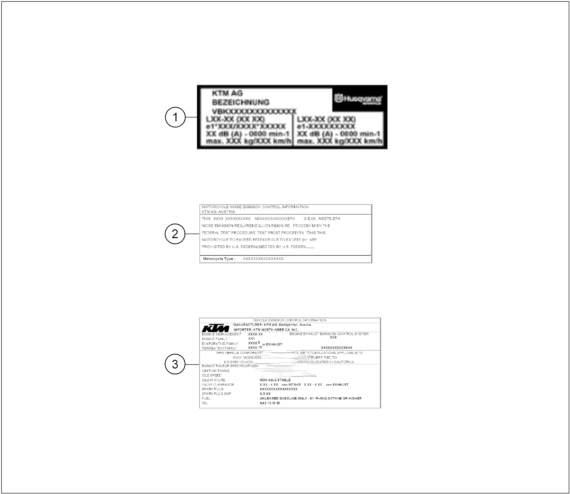 Explosionsgrafik TECHNISCHE INFO AUFKLEBER