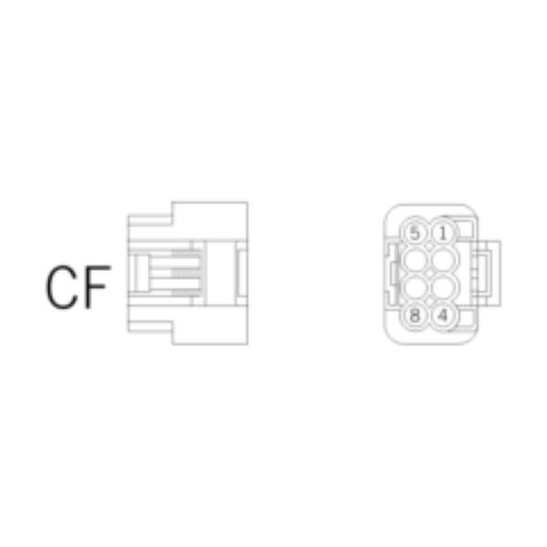 Ersatzstecker CF 8-polig-bl