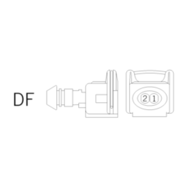 Ersatzstecker DF 2-polig-bl