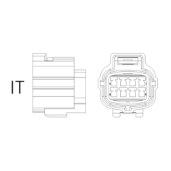 Ersatzstecker IT 8-polig-bl