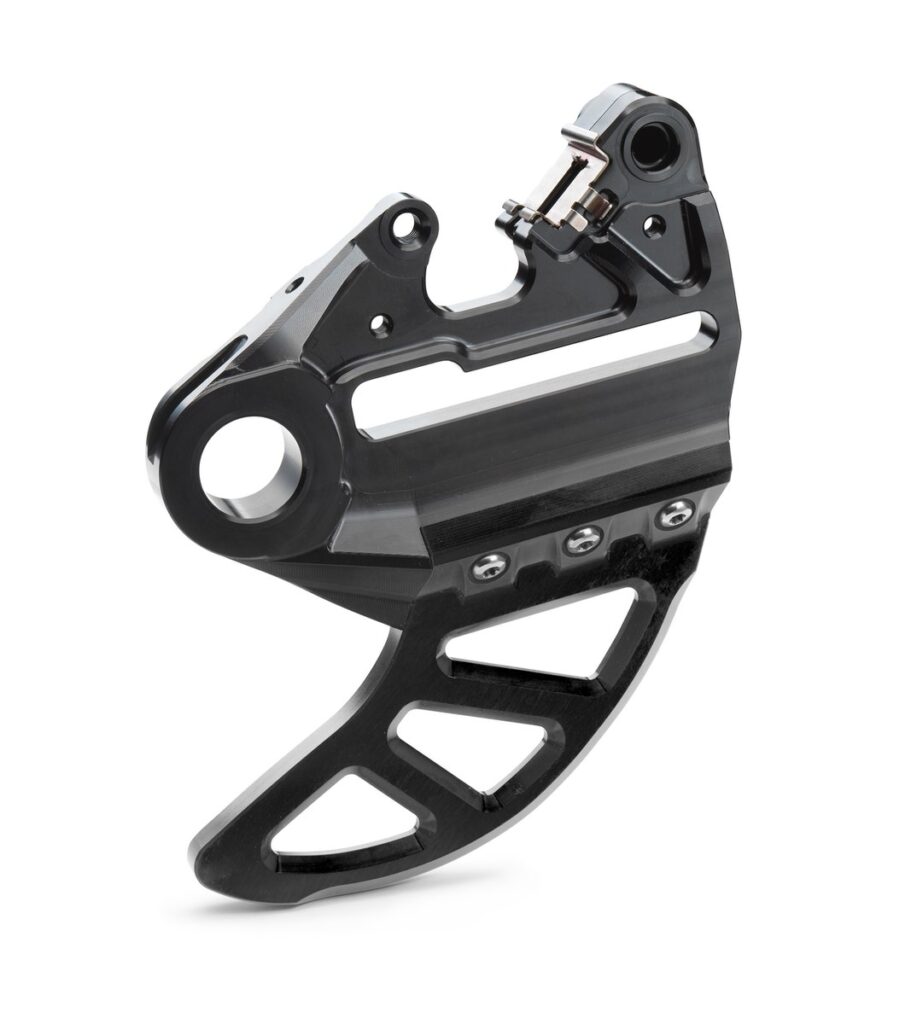 Bremssattelträger mit Bremsscheibenschutz