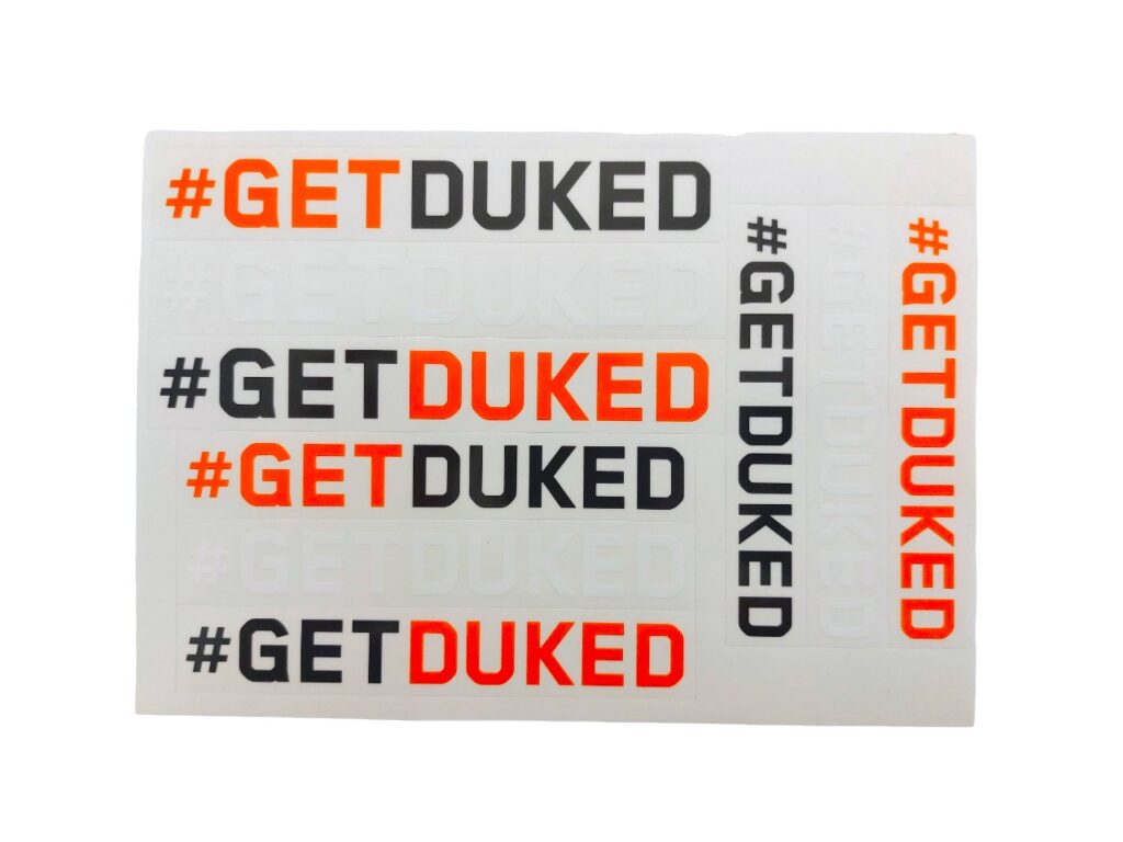#GETDUKED STICKER SET
