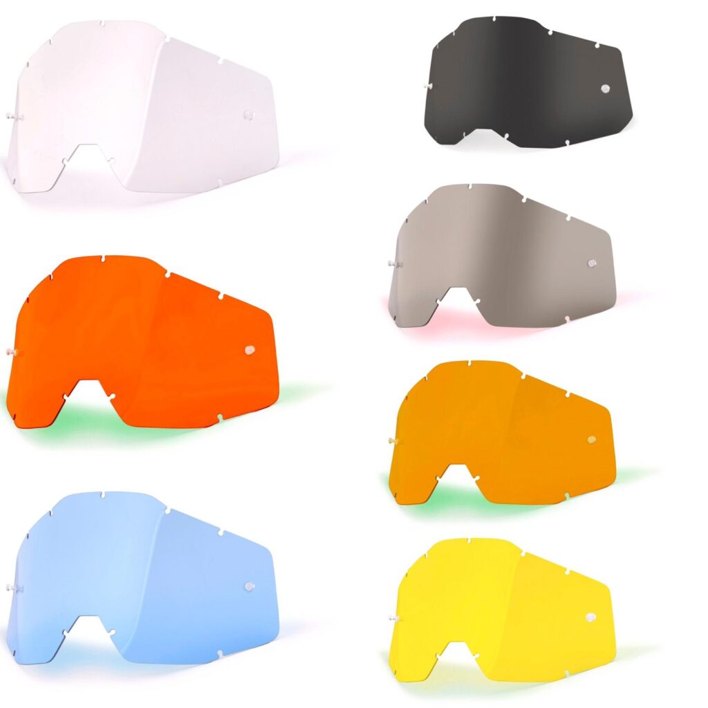 100% Linsen für Racecraft 2, Accuri 2 & Strata 2 Brille/Goggle