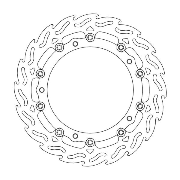 MOTO-MASTER - FLAME Floating Alu Disc 320mm front left