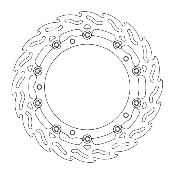 MOTO-MASTER - FLAME Floating Alu Disc 320mm front right