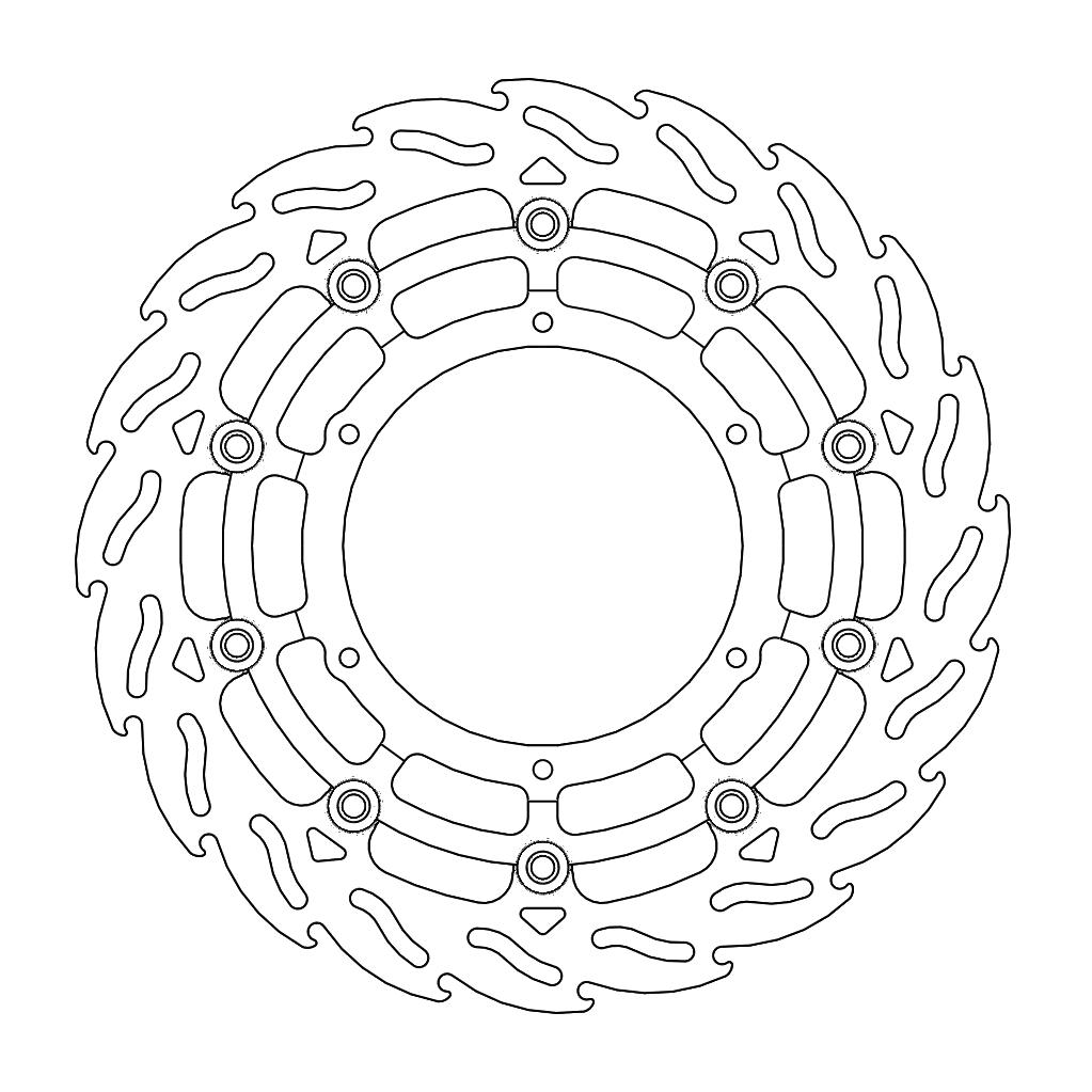 MOTO-MASTER - FLAME Floating Alu Disc 320mm front right