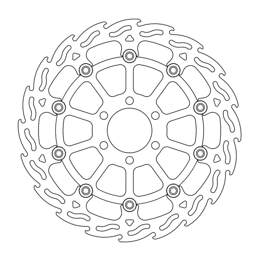 MOTO-MASTER - FLAME Floating Alu Disc 300mm front left