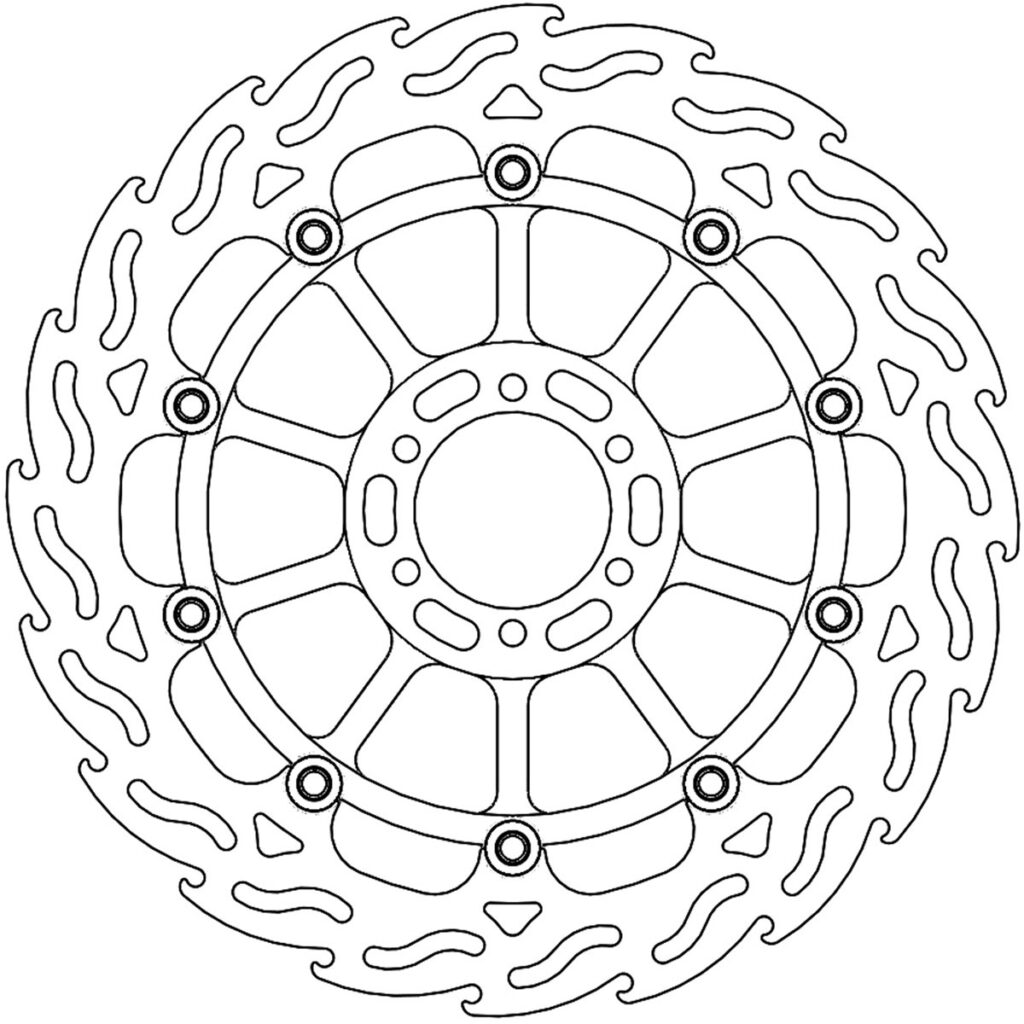 MOTO-MASTER - FLAME Floating Alu Disc 320mm front left